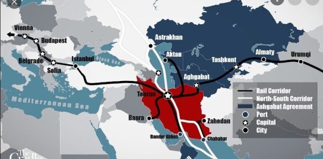 اتصال کریدور‌های شمال_جنوب به شرق_غرب در خاک ایران
